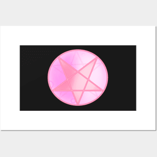 Cute Pink Pastel Pentagram Posters and Art